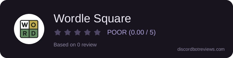 Rating banner for Wordle Square
