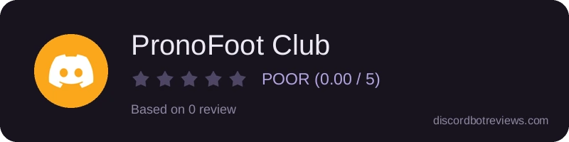 Rating widget preview for PronoFoot Club