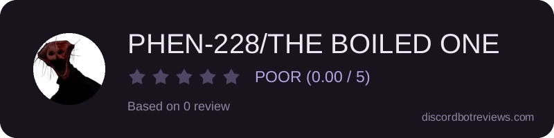 Rating widget preview for PHEN-228/THE BOILED ONE