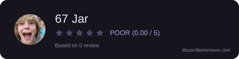 Rating widget preview for 67 Jar