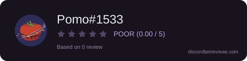 Rating widget preview for Pomo#1533