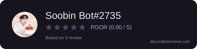 Rating widget preview for Soobin Bot#2735