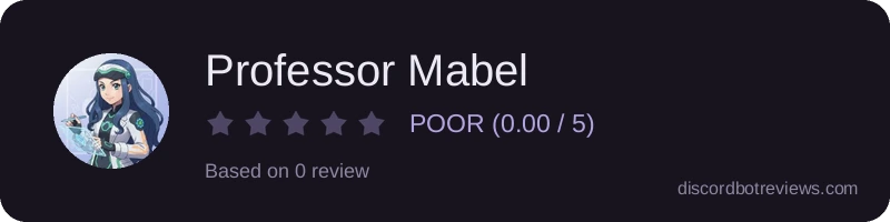Rating widget preview for Professor Mabel