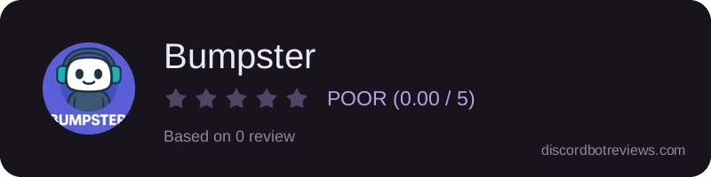 Rating widget preview for Bumpster