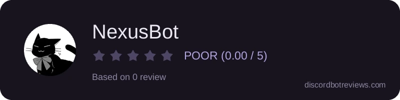 Rating widget preview for NexusBot