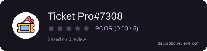 Rating widget preview for Ticket Pro#7308