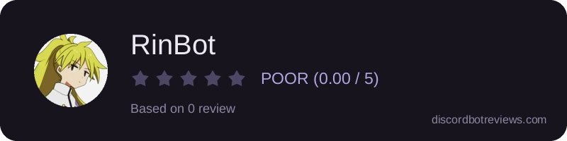 Rating widget preview for RinBot
