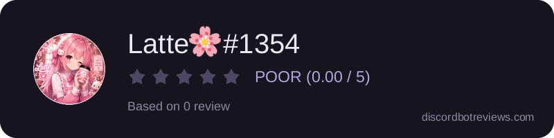 Rating widget preview for Latte🌸#1354