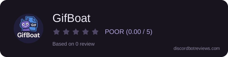 Rating widget preview for GifBoat