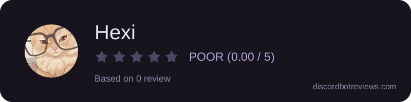 Rating widget preview for Hexi