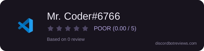 Rating widget preview for Mr. Coder#6766