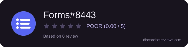 Rating widget preview for Forms#8443