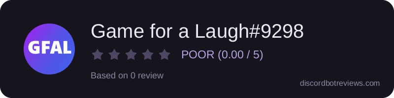 Rating widget preview for Game for a Laugh#9298