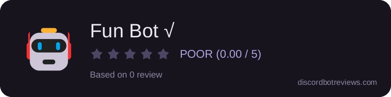 Rating widget preview for Fun Bot √