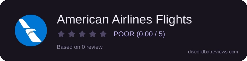 Rating widget preview for American Airlines Flights