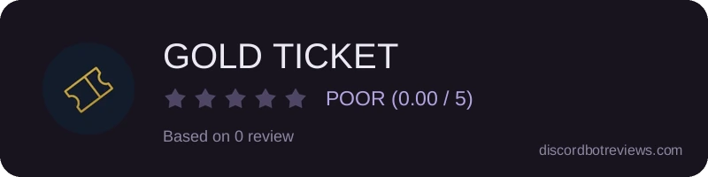 Rating widget preview for GOLD TICKET