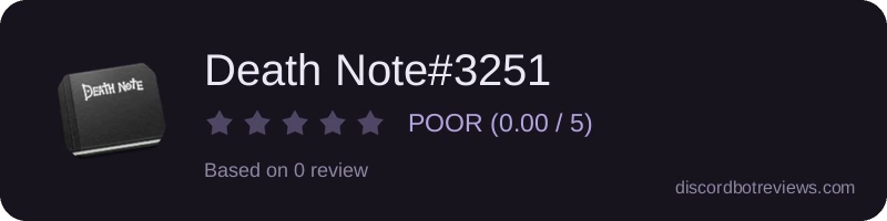 Rating widget preview for Death Note#3251