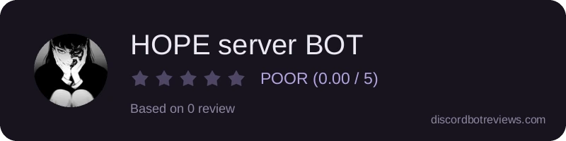 Rating widget preview for HOPE server BOT