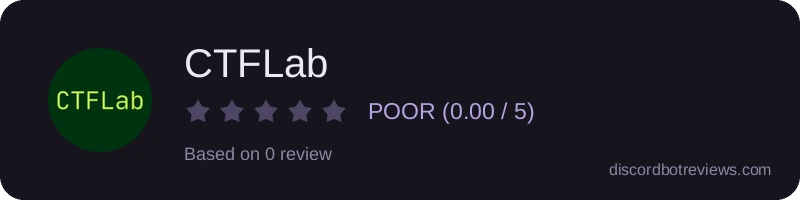 Rating widget preview for CTFLab