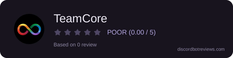 Rating widget preview for TeamCore