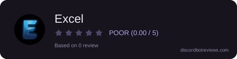 Rating widget preview for Excel