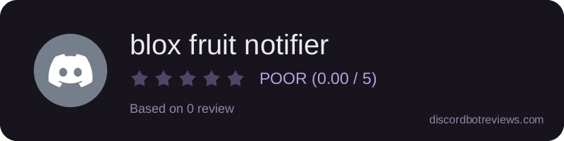 Rating widget preview for blox fruit notifier