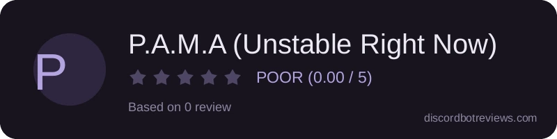 Rating widget preview for P.A.M.A (Unstable Right Now)