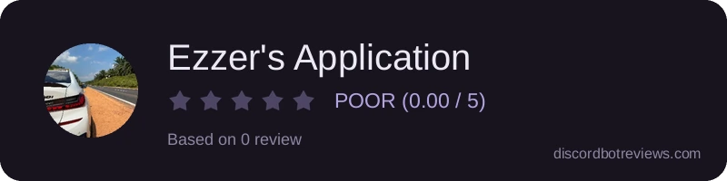 Rating widget preview for Ezzer's Application