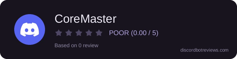 Rating widget preview for CoreMaster