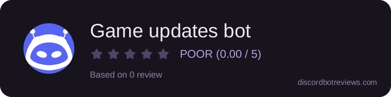 Rating widget preview for Game updates bot