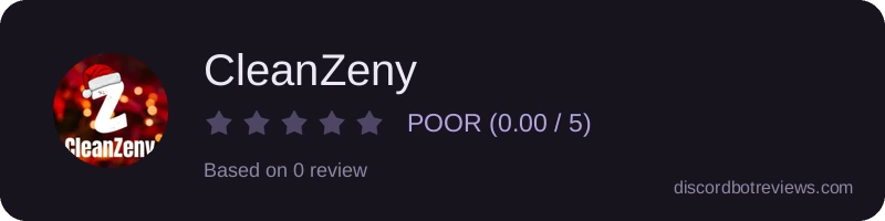 Rating widget preview for CleanZeny