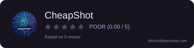 Rating widget preview for CheapShot