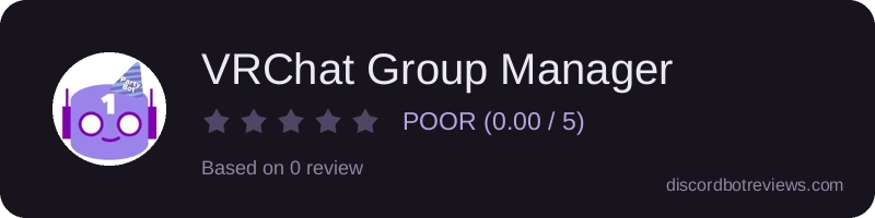 Rating widget preview for VRChat Group Manager