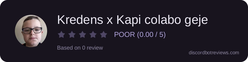 Rating widget preview for Kredens x Kapi colabo geje