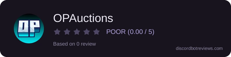 Rating widget preview for OPAuctions