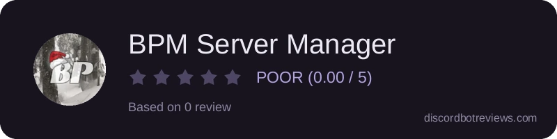 Rating widget preview for BPM Server Manager
