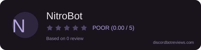 Rating widget preview for NitroBot