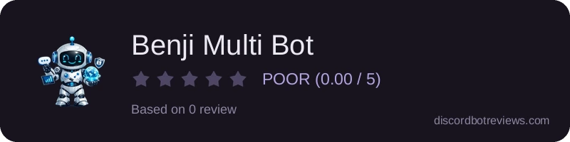 Rating widget preview for Benji Multi Bot