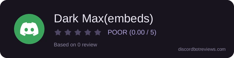 Rating widget preview for Dark Max(embeds)