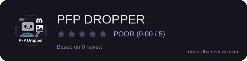 Rating widget preview for PFP DROPPER