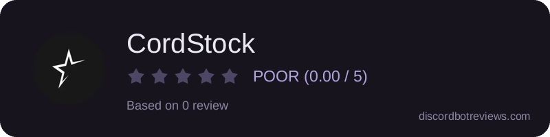 Rating widget preview for CordStock