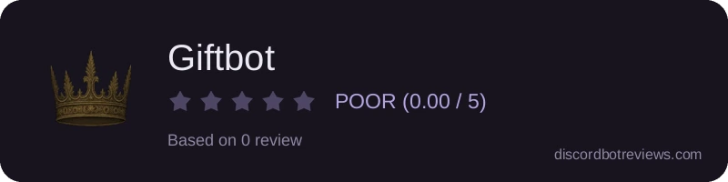 Rating widget preview for Giftbot