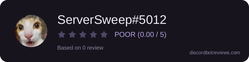 Rating widget preview for ServerSweep#5012