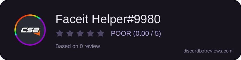Rating widget preview for Faceit Helper#9980