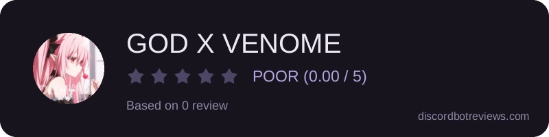 Rating banner for GOD X VENOME
