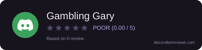 Rating widget preview for Gambling Gary