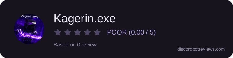 Rating widget preview for Kagerin.exe