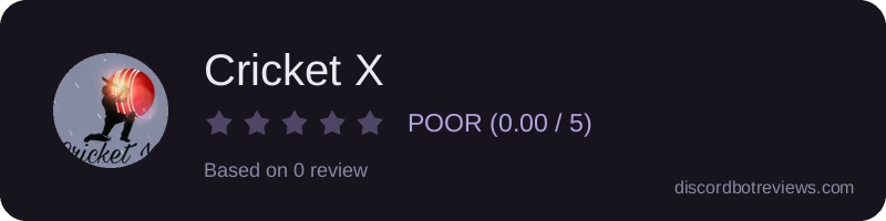 Rating widget preview for Cricket X