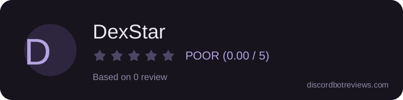 Rating widget preview for DexStar
