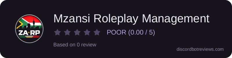 Rating widget preview for Mzansi Roleplay Management